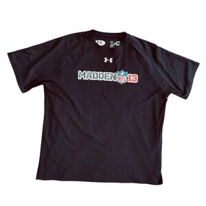 Madden 13 Shirt HTF Under‎ Armour EA Sports NFL Black T-Shirt Tee XL